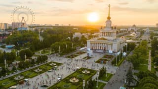 VDNKh at sunset